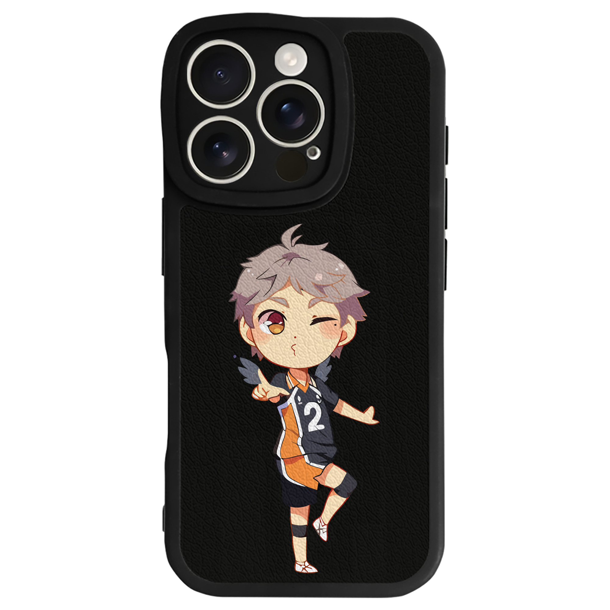 （画像用） ハイキュー!! Haikyu!! 【iPhone 16シリーズ対応】シリコンスマホケース（レザー調） 材質：シリコン